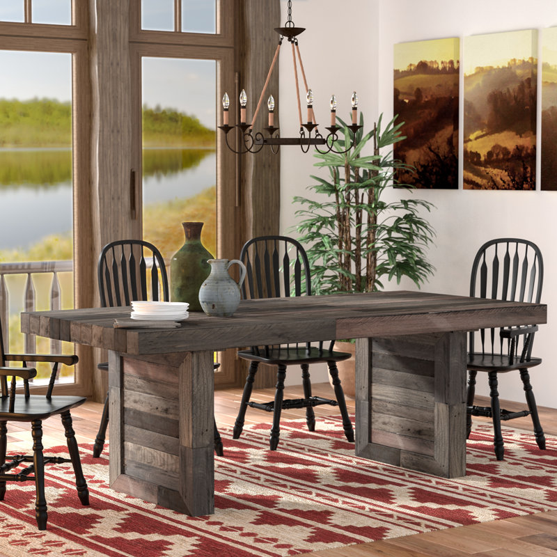 Mistana Abbey Solid Wood Dining Table & Reviews Wayfair
